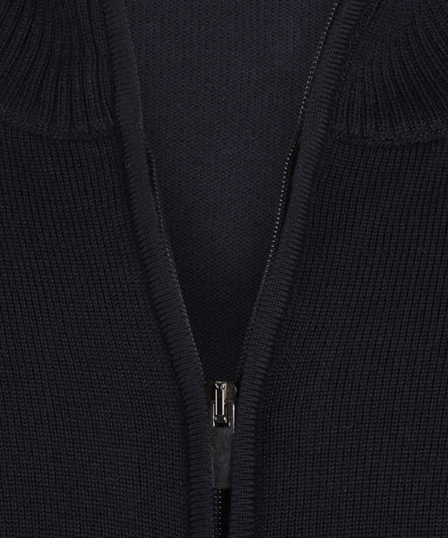 Merino Zip Vest | Navy Blue