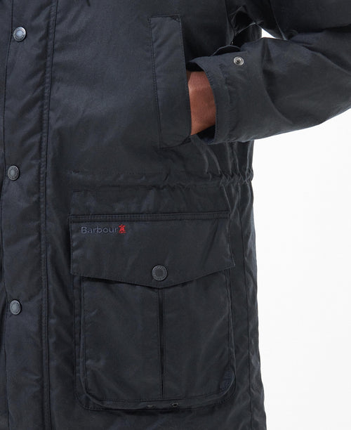 Barbour Corbridge Wax Parka Jacket | Navy Blue