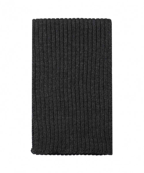 Ribbed merino scarf | Anthracite Grey