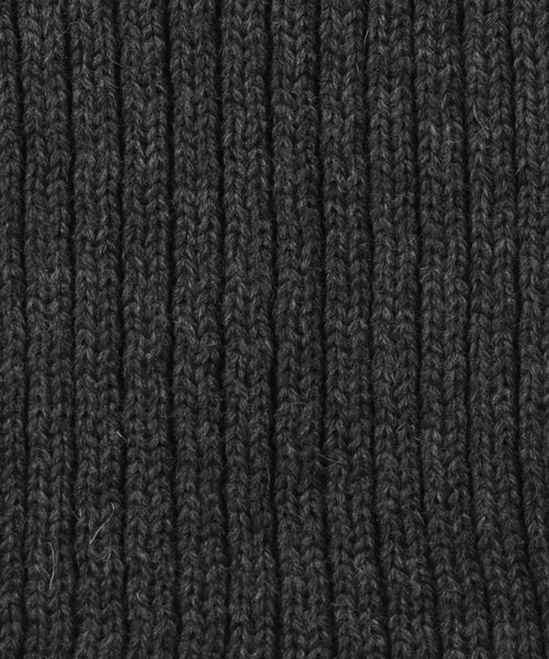 Ribbed merino scarf | Anthracite Grey