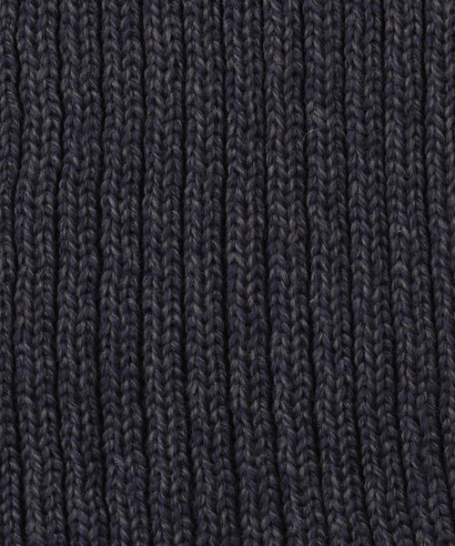 Ribbed merino scarf | Blue