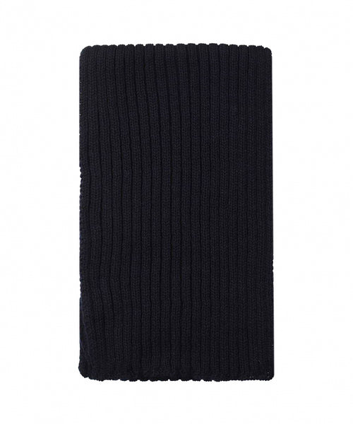 Ribbed merino sjaal | Navy Blauw