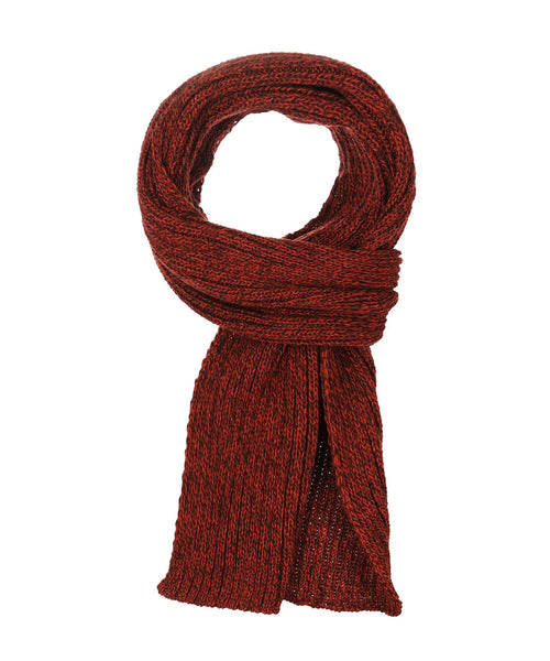 Ribbed merino scarf | Bordeaux Red