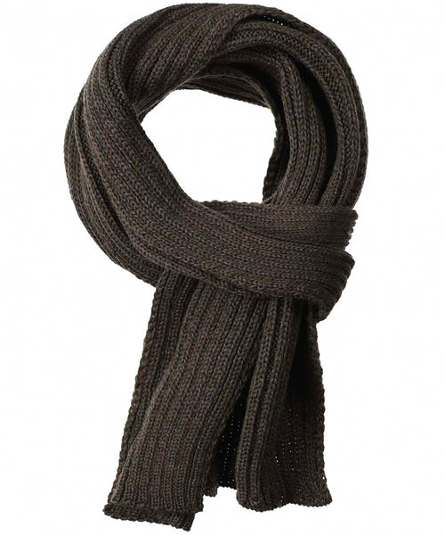 Ribbed merino scarf | Green