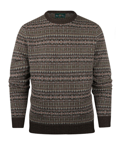 AP Round Neck Fairisle | Brown