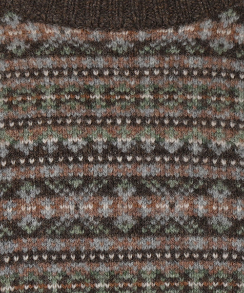 AP Round Neck Fairisle | Brown