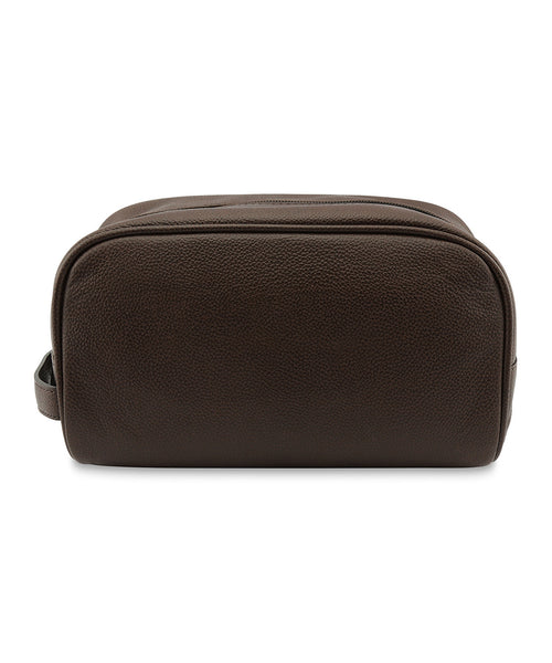 Barbour Leather Washbag | Bruin