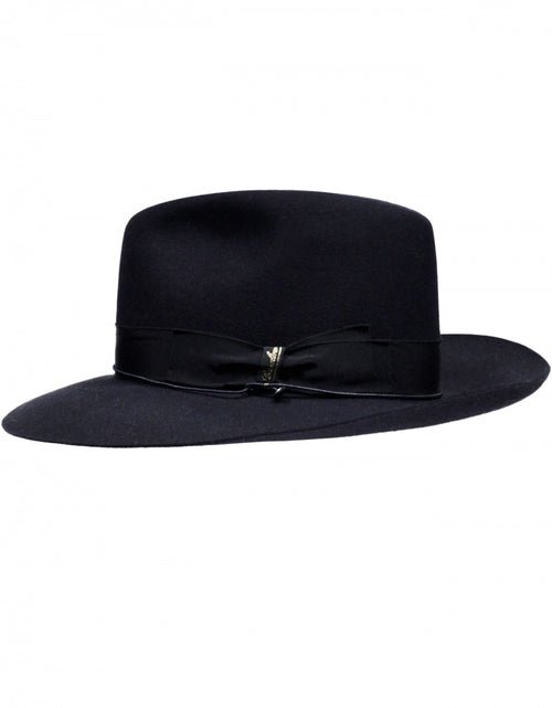 Italian Fedora Hat SQ | Navy Blue