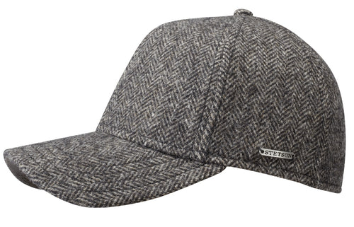 Setson Baseball Cap Herringbone | Donker Grijs Visgraat