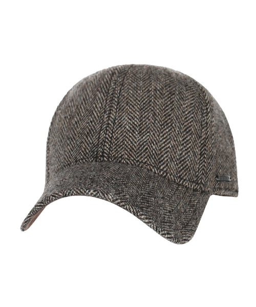 Setson Baseball Cap Herringbone | Donker Grijs Visgraat