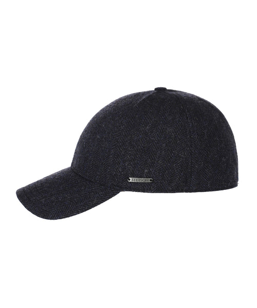 Setson Baseball Cap Herringbone | Blauw Visgraat