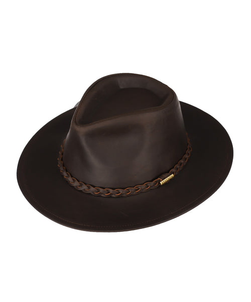 Stetson Buffalo Leather Hat | Brown