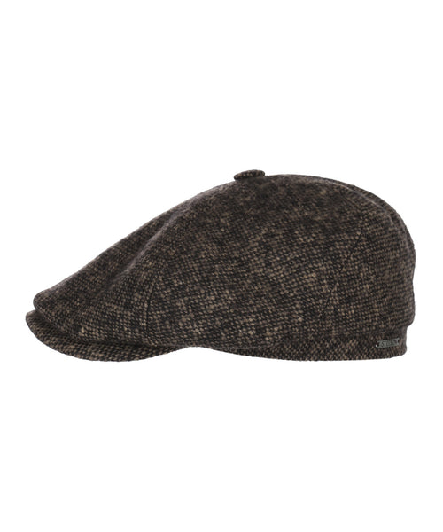 6-Panel Donegal Wool Cap | Zwart