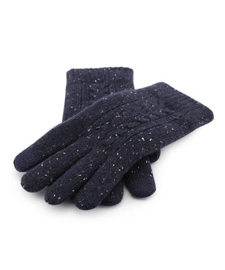 Cable Knit Glove | Navy Blue