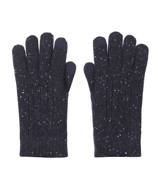 Cable Knit Glove | Navy Blue