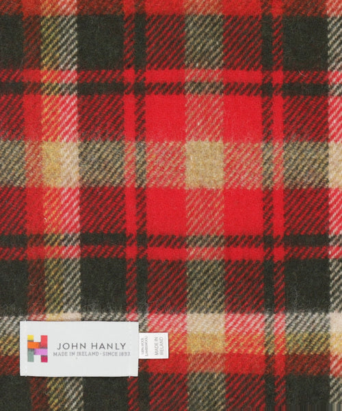 Long Lambswool Check Scarf | Red Green Check