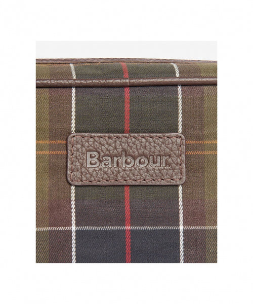 Barbour Washbag Tartan&Leather | Green