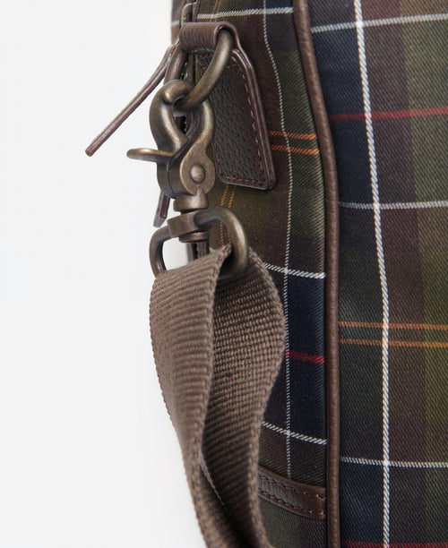 Barbour Tartan&Leather Holdall | Groen