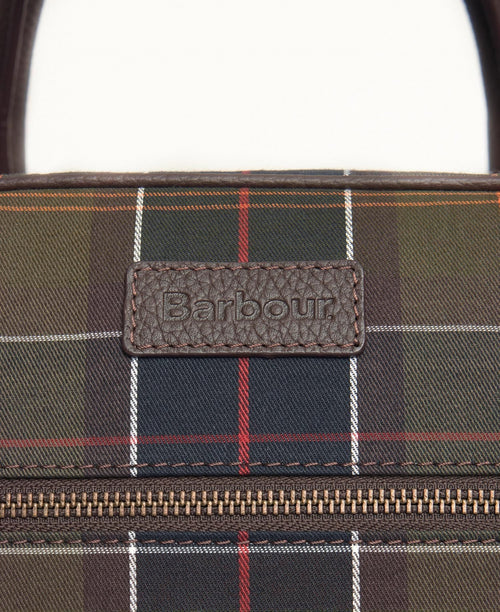 Barbour Tartan&Leather Holdall | Groen