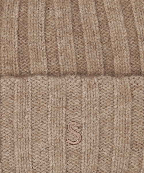 Beanie Undyed Cashmere | Brown