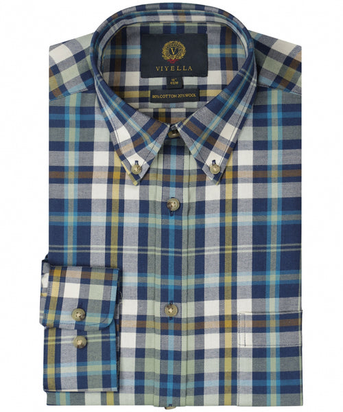 Viyella Shirt Button Down | Blue