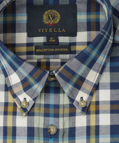 Viyella Shirt Button Down | Blue