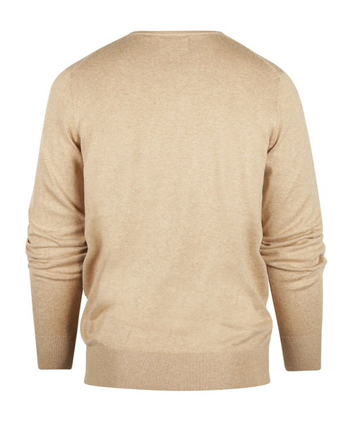 Pullover V-Neck Cotton/Cashmere | Brown