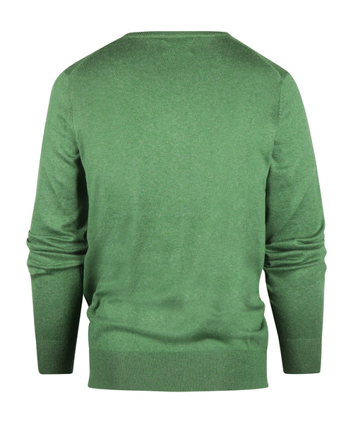 Sweater V-Neck Cotton/Cashmere | Green