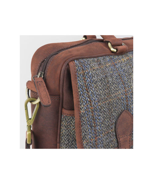 Harris Tweed Briefcase | Brown