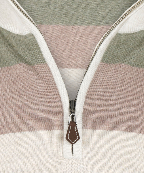 Alan Paine Stripe Pullover | Brown