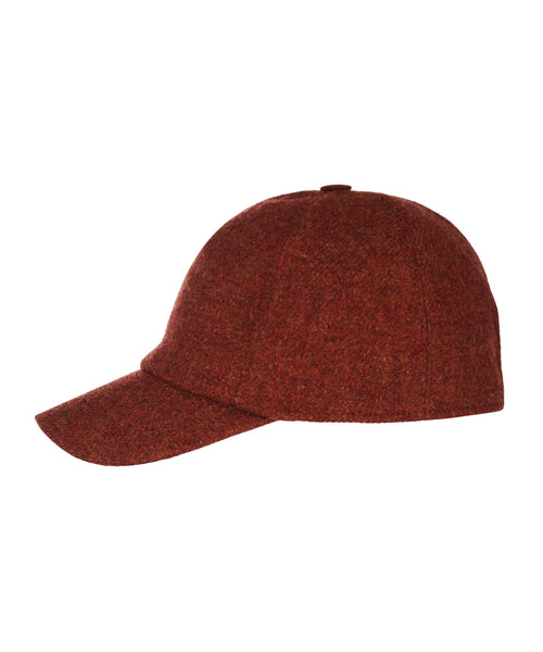 Wigens Tweed Baseball Cap | Red