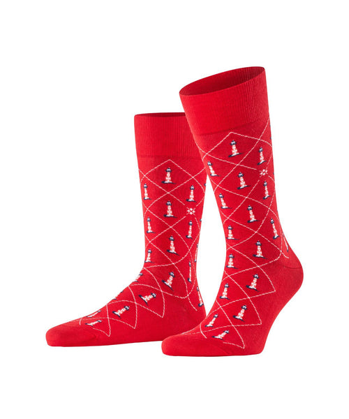 Burlington Lighthouse Sock | Red