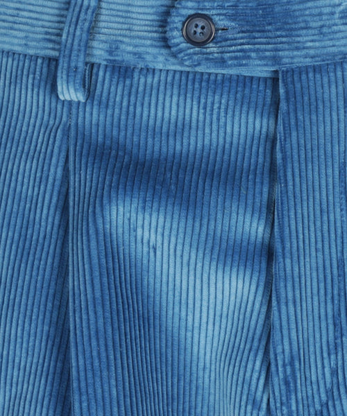 Corduroy Pants Wide Rib | Blue