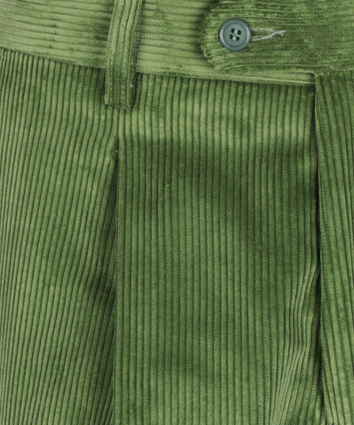 Corduroy Pants Wide Rib | Green