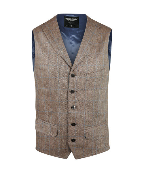 Wellington Gilet 100% Silk | Brown