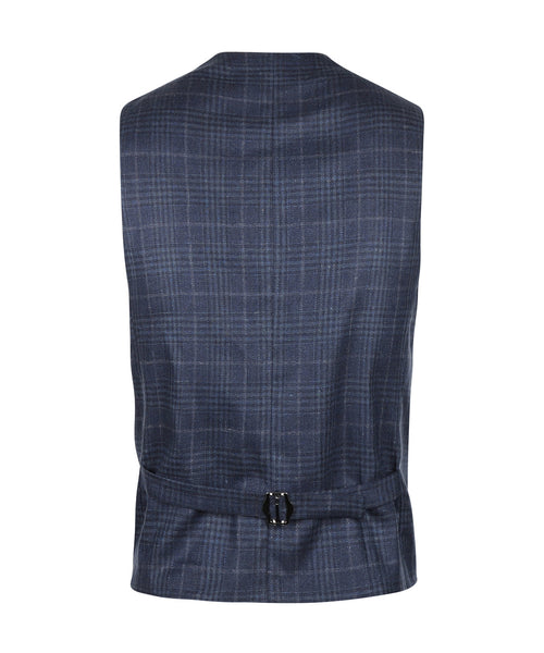 Gilet silk wool mix | Blue