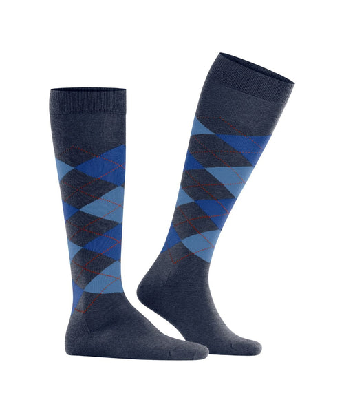 Burlington Edinburgh Men's Knee Socks | Blue