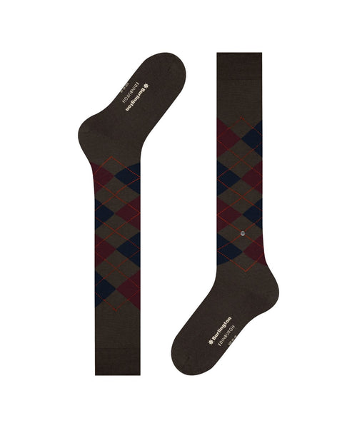 Burlington Edinburgh Men's Knee Socks | Brown