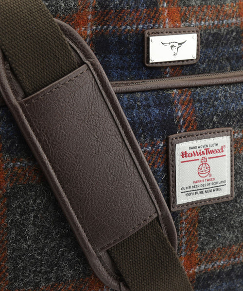 Harris Tweed Messenger Bag | Blue