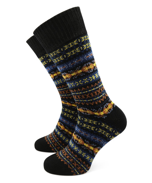 Socks Fairisle Heavyweight | Black