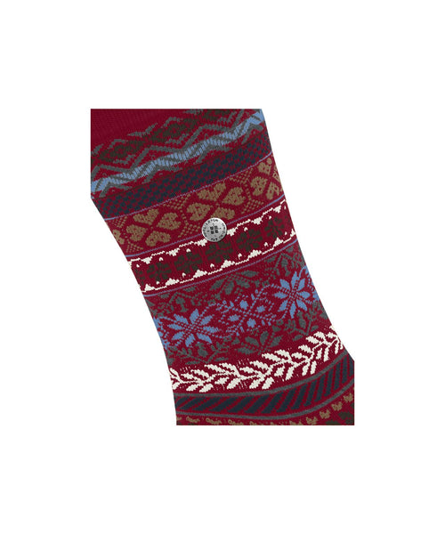 Burlington Country Fair Isle sock | Red