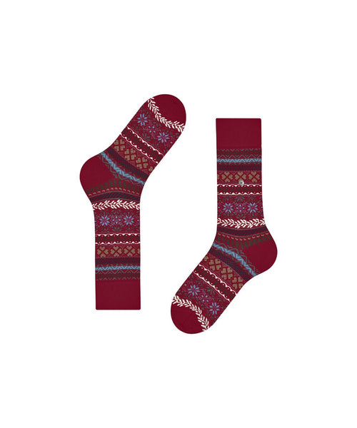 Burlington Country Fair Isle sock | Red