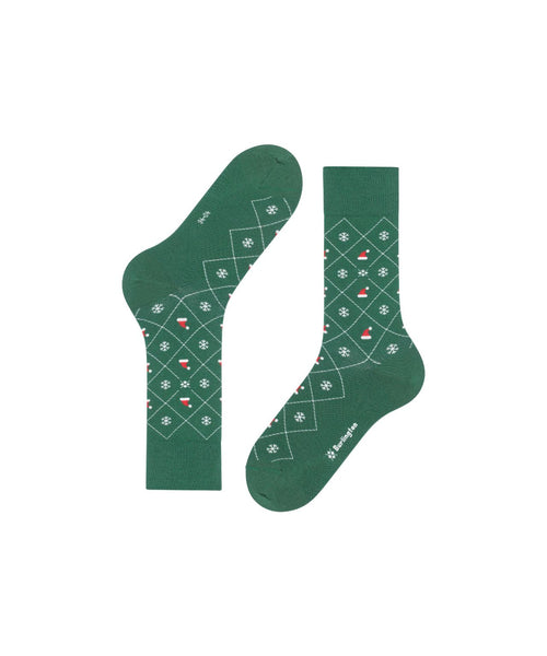 Burlington X-Mas Argyle sok | Groen