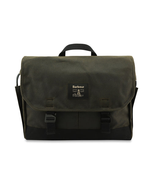 Barbour Field Wax Messenger | Green