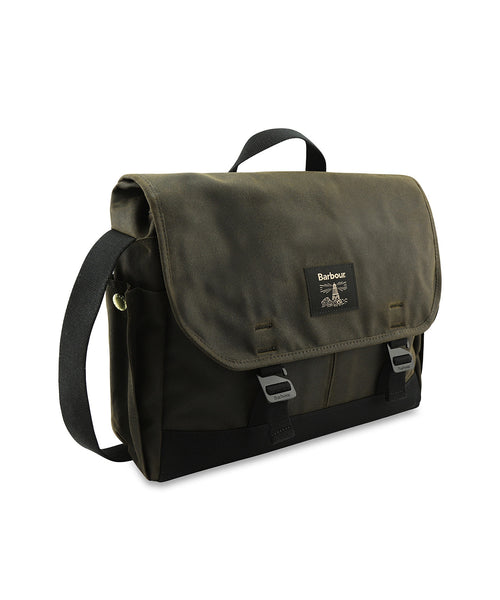 Barbour Field Wax Messenger | Green