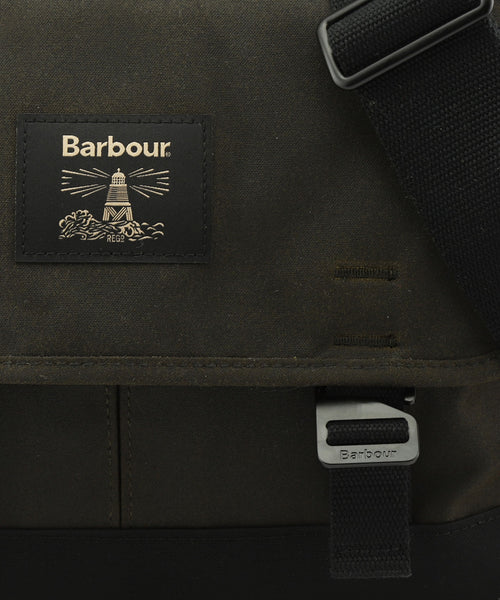 Barbour Field Wax Messenger | Green