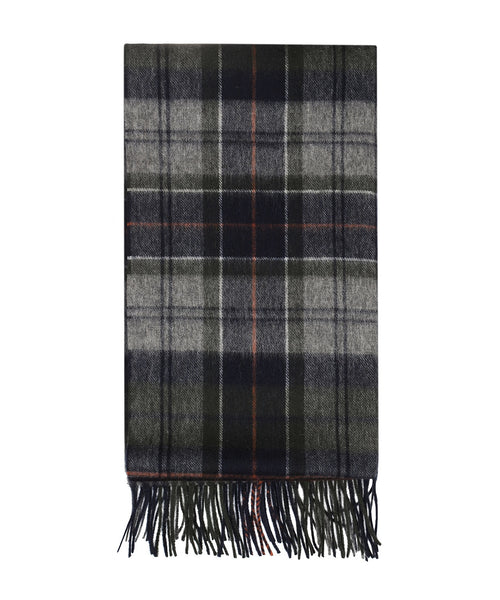 Barbour Brack Patchwork Tartan Scarf | Navy Blauw