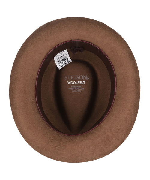 Stetson Fedora Woolfelt Suede | Bruin