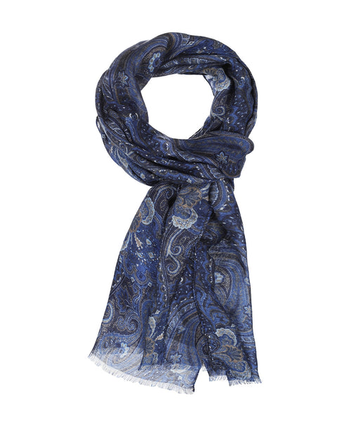 Sjaal Wol/Cashmere/Zijde | Blauw