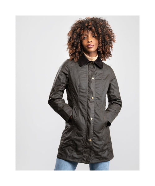 Barbour Belsay Wax Jacket Dames | Olive